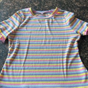 Shein colorful striped shirt 3XL